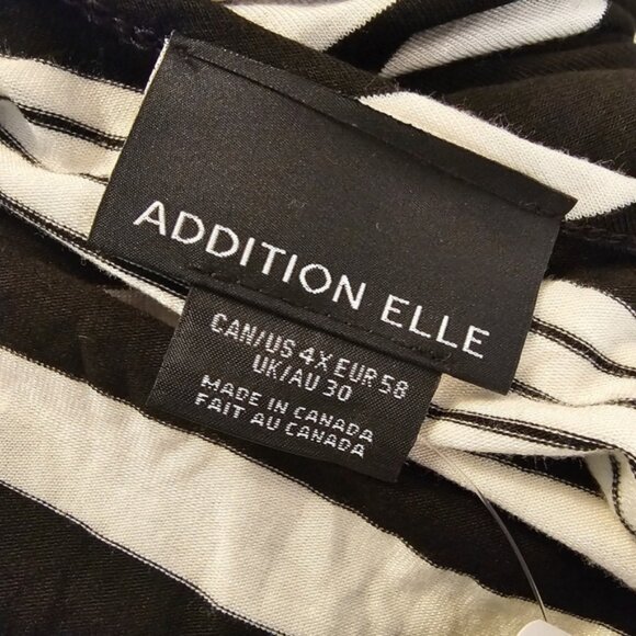 Black and White Addition-Elle Women's Long Striped Sleeveless Maxi Dress - Picture 6 of 10